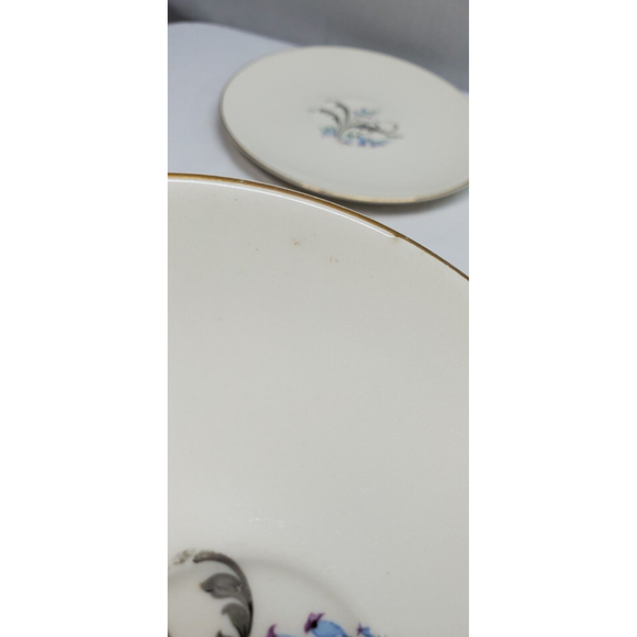 3 Edwin Knowles China Blue Bells Saucers - Picture 10 of 12